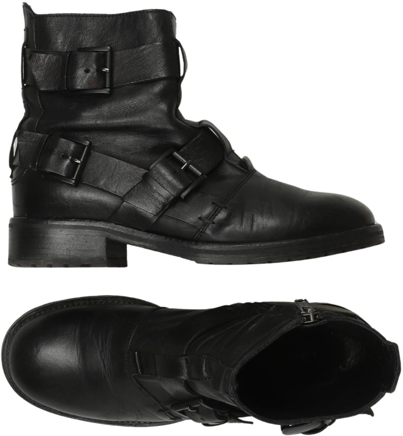 Konstantin Starke Damen Stiefelette, Schwarz, Gr. EU 37, Leder - Second Hand