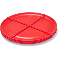 Tchibo - 4 Picknickteller - rot