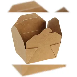 DeinPack 50x Take Away Box 1300ml I Bio Speisebox mit Faltdeckel Pappschachtel rechteckig