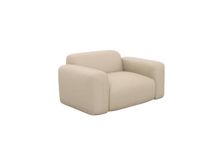 Design Echtleder Loungesessel „Aras“ Echtleder Beige BLOOMINGLOFT Collection