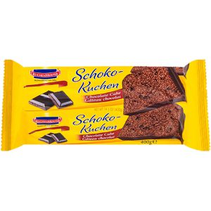 KuchenMeister Kuchen Schoko, mit Schokoladenstückchen & Glasur, Rührkuchen, 400 g