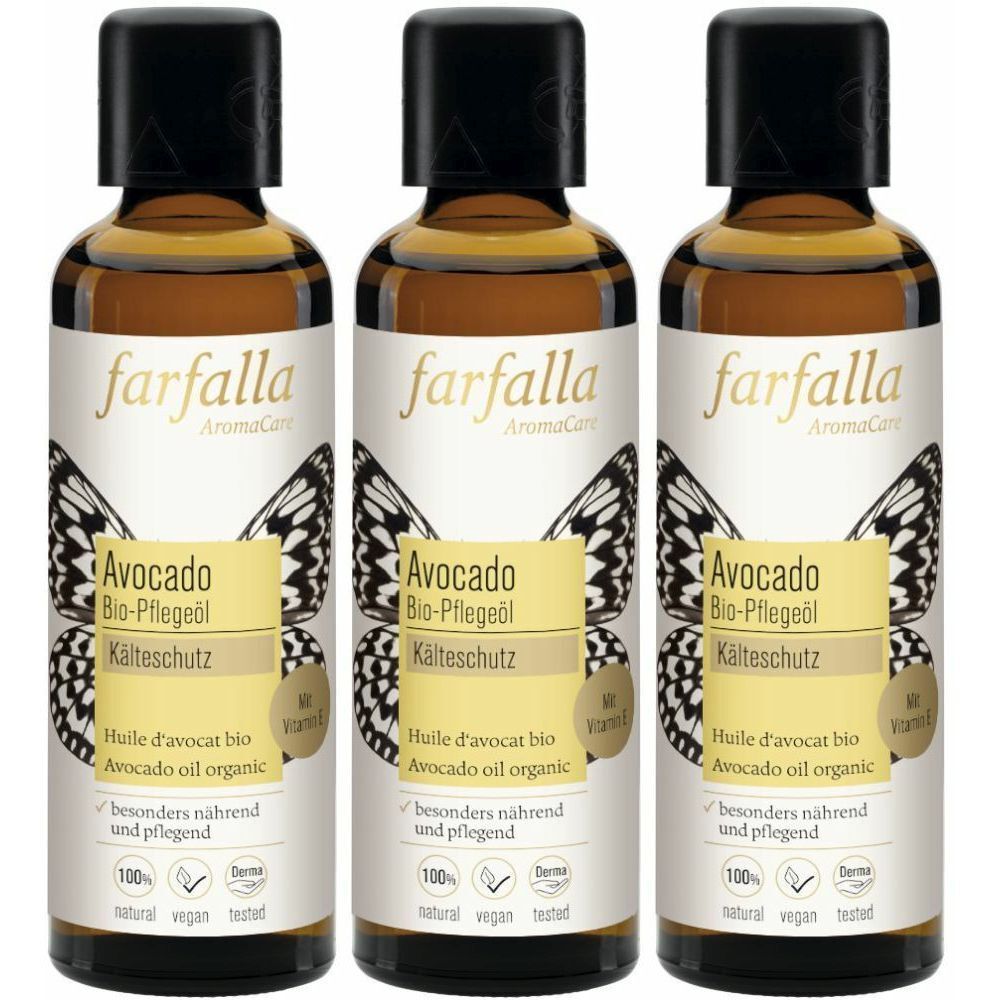 Farfalla Bio-Pflegeöl Avocado 75 ml x3 3x75 Hautöl