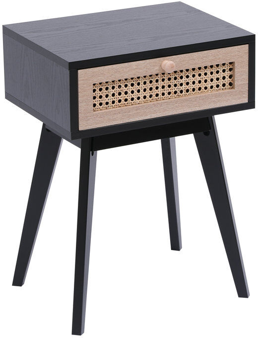 George Oliver 40 cm W Bedside Table Black 54cm H X 40cm W X 30cm D