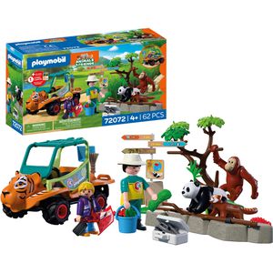 playmobil Spielset Animals & Friends 72072, ab 4 Jahre, Zoo: Tierpflegermobil, 42 Teile