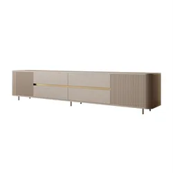 TV-UNIT MIRAGE GOLD 240 cm mit geriffelten Fronten