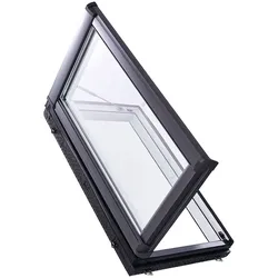 Roto Wohndachausstieg Designo R38 Comfort Verglasung Konfigurator Kunststoff Aluminium Dachausstieg, keine, 54x98 cm (5/9),gut (Uw 1,1),rechts