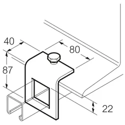 Legrand SC85241 Trägerklemme 41x41mm tauchfeuerverzinkt