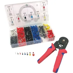 QUAD 2005CA001 - Aderendhülsen-Crimpzange, 230 mm, mit 1200 Aderendhülsen