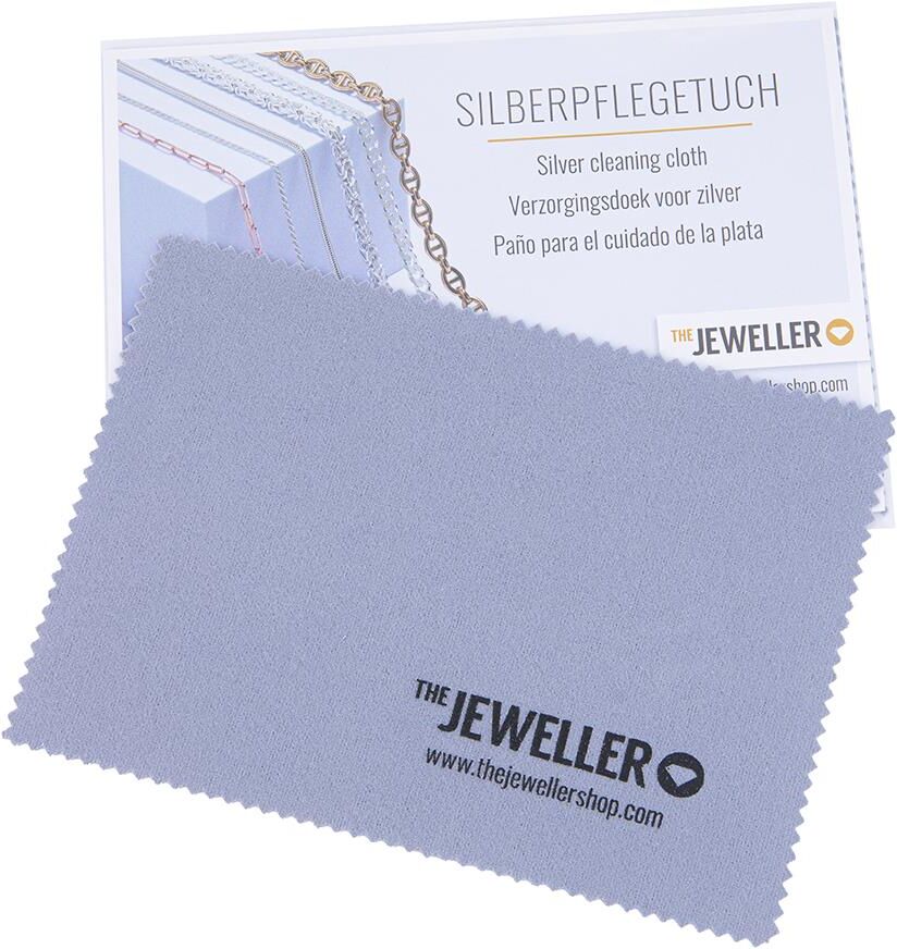 Unique Spezialpolier- und Pflegetuch für Schmuck aus Silber grau