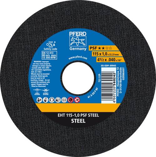 PFERD TOOLS PSF STEEL 61730010 Trennscheibe gerade 115mm 25 St. Stahl