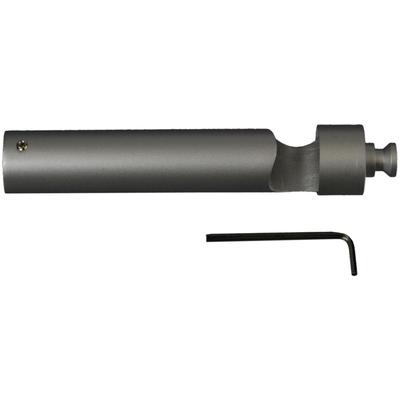 Trägerverlängerung LIEDECO, grau (aluminiumfarben), L:9cm Ø:2cm, Gardinenstangenhalterungen, für Gardinenstangen Ø 20 mm