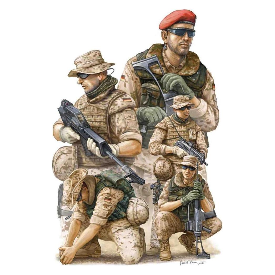 Trumpeter Modern German ISAF Soldiers in Afghanist (00421)