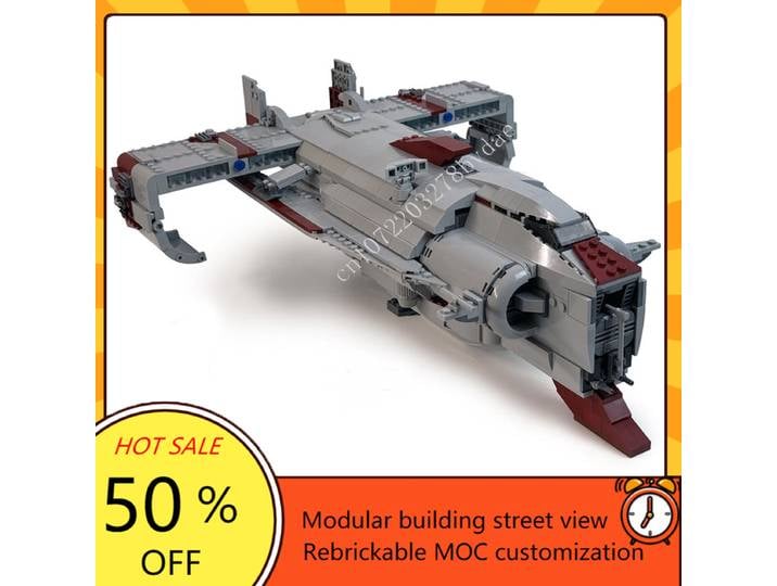 1311 pièces Polan 717 Transport guerre spatiale militaire MOC navire spatial modèle de combat Puzzle personnalisé Architecture bricolage assemblage modèle jouet cadeau