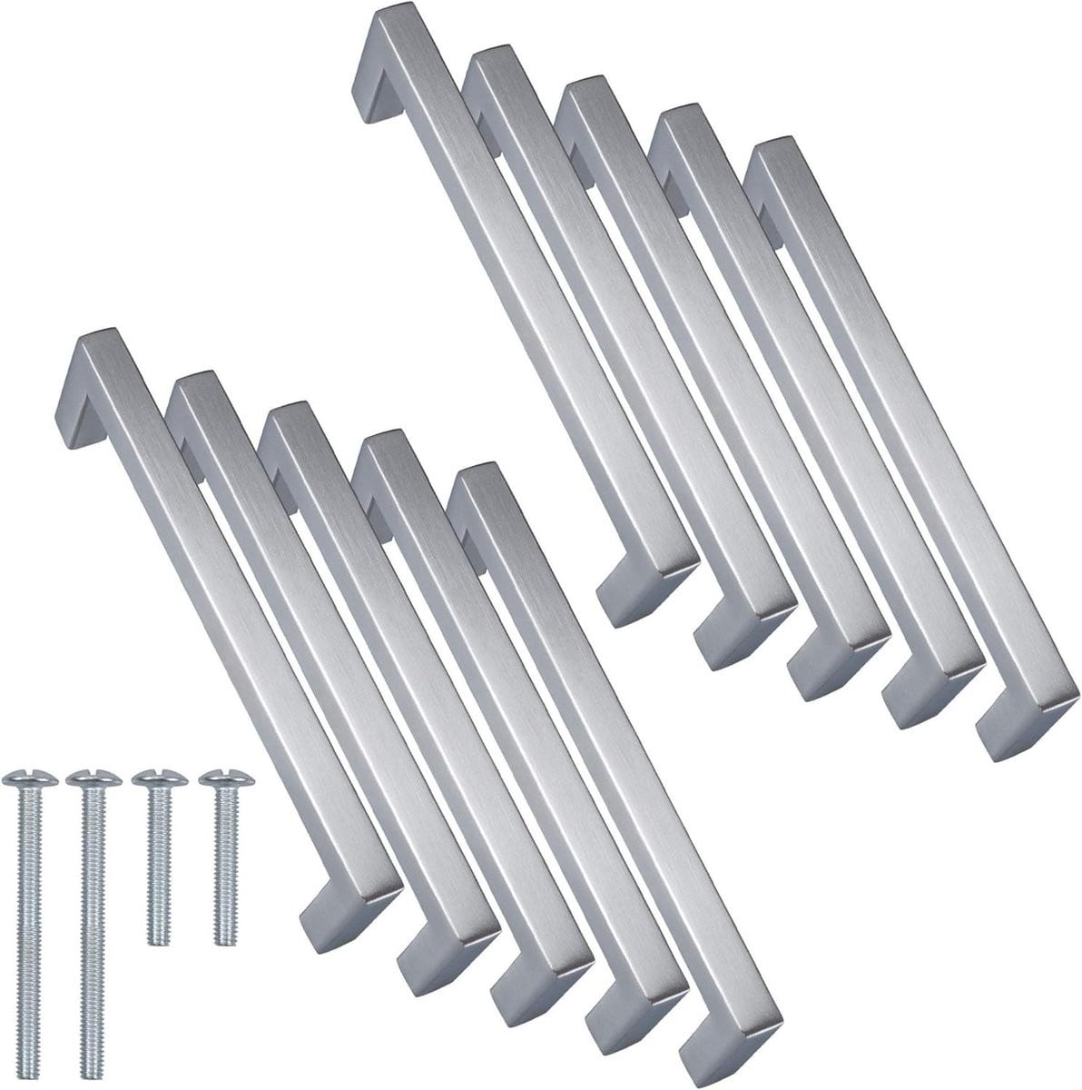 Meubelgrepen RVS Geborsteld - Vierkant Profiel - Boorgatafstand: 480 mm