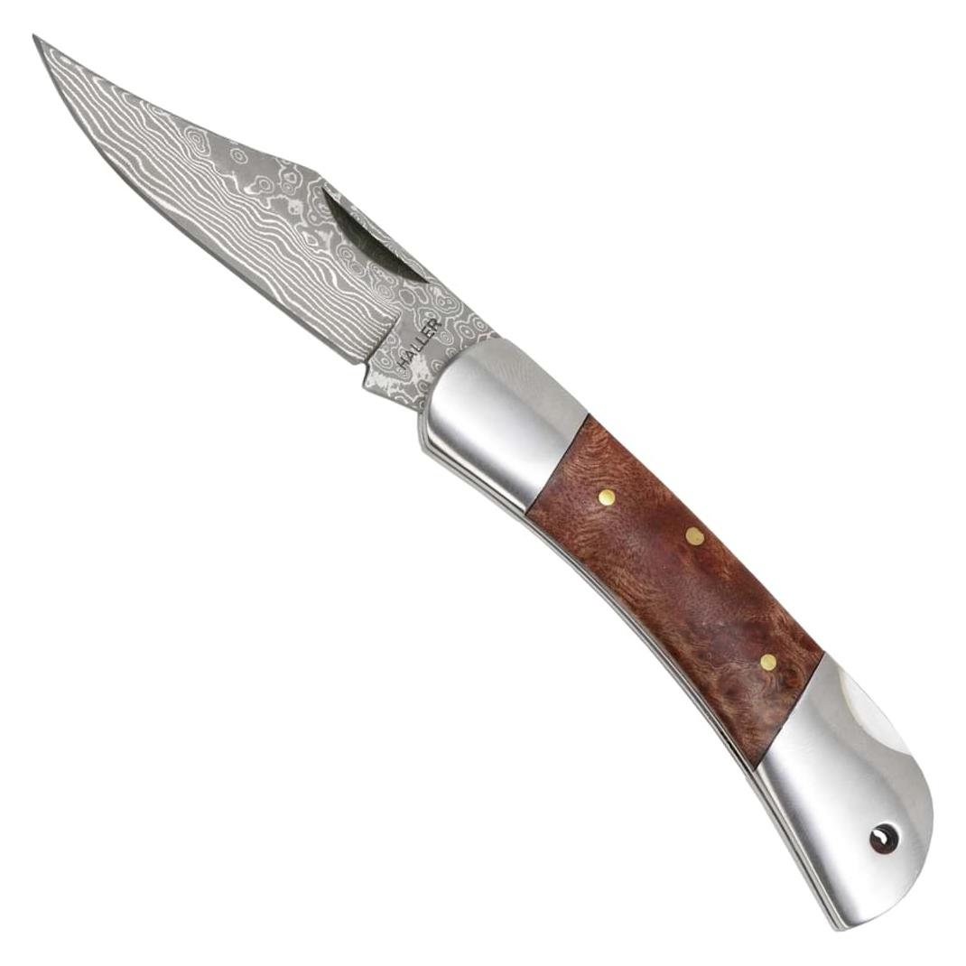 Haller Damast-Taschenmesser Wurzelholz (7.50 cm) (36612832)
