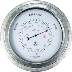 Nextime Barometer Orchid Ø 22 cm, Silber, Wetterstation, Silber