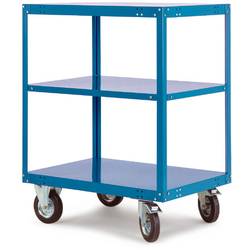 Manuflex TRANSOMOBIL TT4022.0001 Etagenwagen höhenverstellbar Stahlblech pulverbeschichtet Grau, Grün