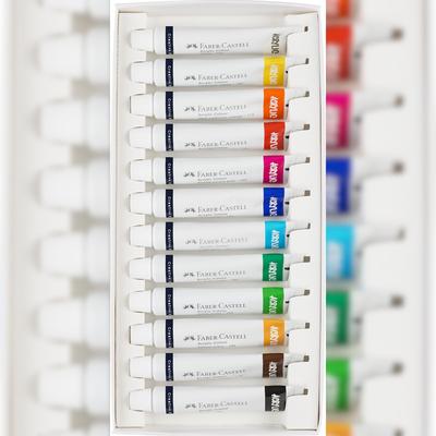 Faber Castell Acrylfarben 12 Farben Tuben 20 ml