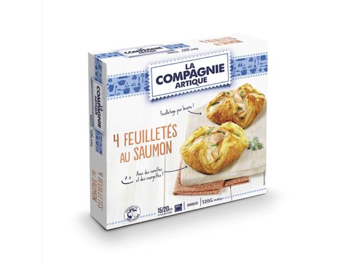 LA COMPAGNIE ARTIQUE Feuilletés au saumon - 4 x 80 g