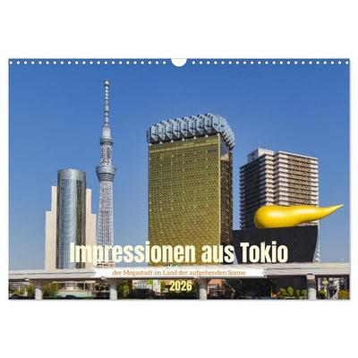Impressionen aus Tokio, der Megastadt im Land der aufgehenden Sonne (Wandkalender 2026 DIN A3 quer), CALVENDO Monatskalender