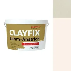 CLAYTEC CLAYFIX Lehm-Anstrich Alma-Weiss Grobkorn - 10 kg Eimer