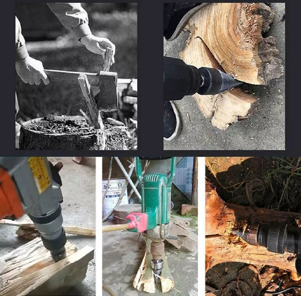 INF Foret à bois pour perceuse avec 3 arbres différents