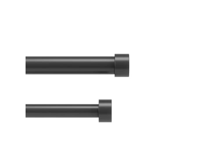 Umbra Cappa Tringle à Rideaux Double Extensible\, 91-168 cm\, D25mm\, Noir Acier\, supporte 10 kg par barre\, installation facile avec matériel inclus\, superposition de styles variés