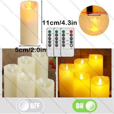 Uplift Picks 10240PCS Flameless Pillar Candles With Remote Control And Flickering LED 11cm With Remote 40 Pcs
