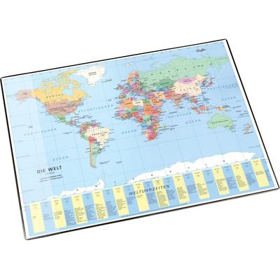 Läufer Schreibunterlage Landkarten 40x53 cm Welt politsch, engl,