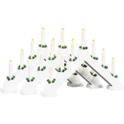 vidaXL, LED Kerzen, Kiefernholz-Dekoration (3x)