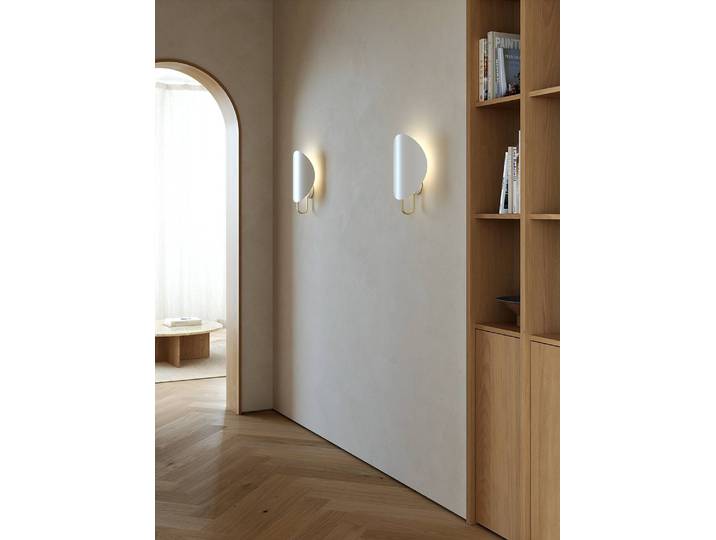Wandleuchte Spargo 32 x 39 x 9cm Weiß/Weiß Aluminium, pulverbeschichtet E27