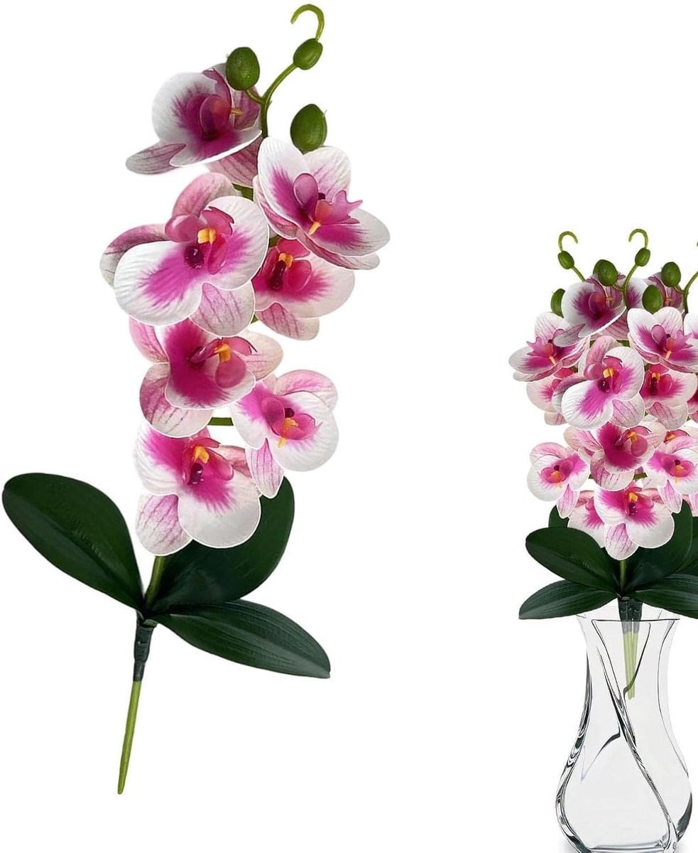 Lila Kunstbloemen Orchidee - Levensecht Design voor Woonkamer Decoratie - 37,5 cm