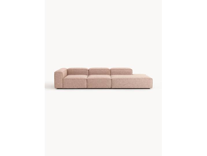 XL Chaise longue modulable en mélange de lin Lennon