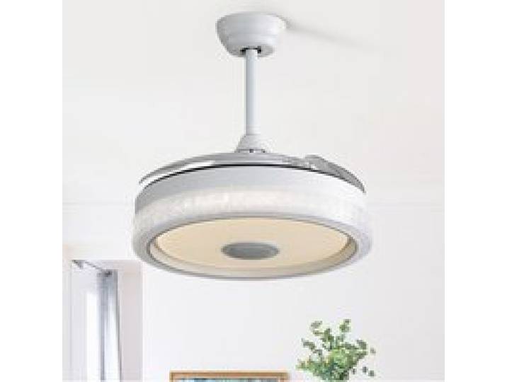 Plafonnier ventilateur 42 pouces RGB blanc LED intégrée Bluetooth télécommande application moteur DC réversible ORVRYN