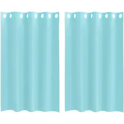 vidaXL Voile Vorhänge mit Ösen 2 Stk. Türkis