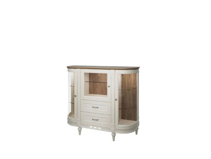 Xlmoebel Vitrine Elegante Kommode mit Schaukästen und Schubladen für das Wohnzimmer (Vitrine) Hergestellt in Europa