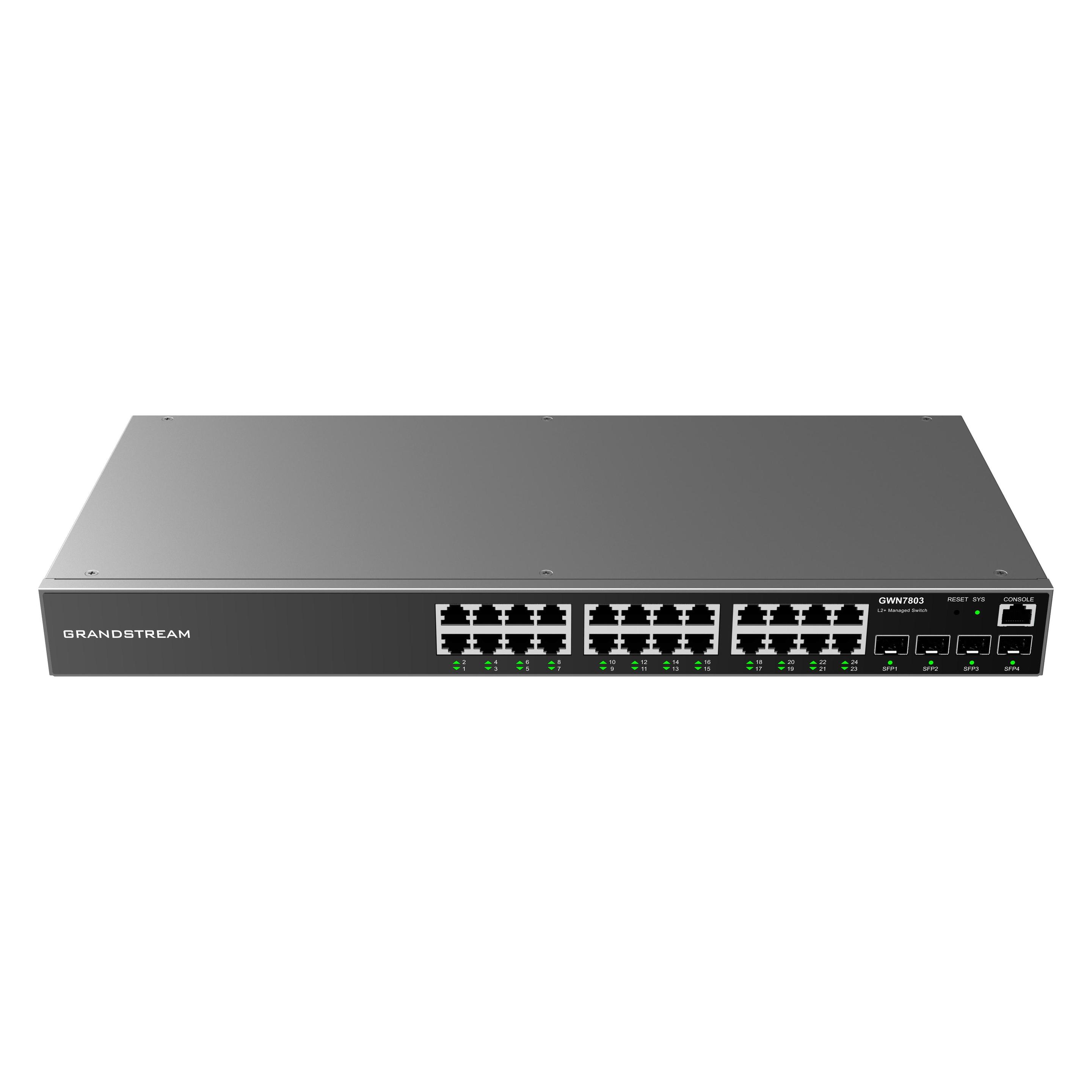 Grandstream GWN7803, Managed Switch, 24x Gigabit ports, 4x SFP, L2 layer (24 Ports) (GWN7803)