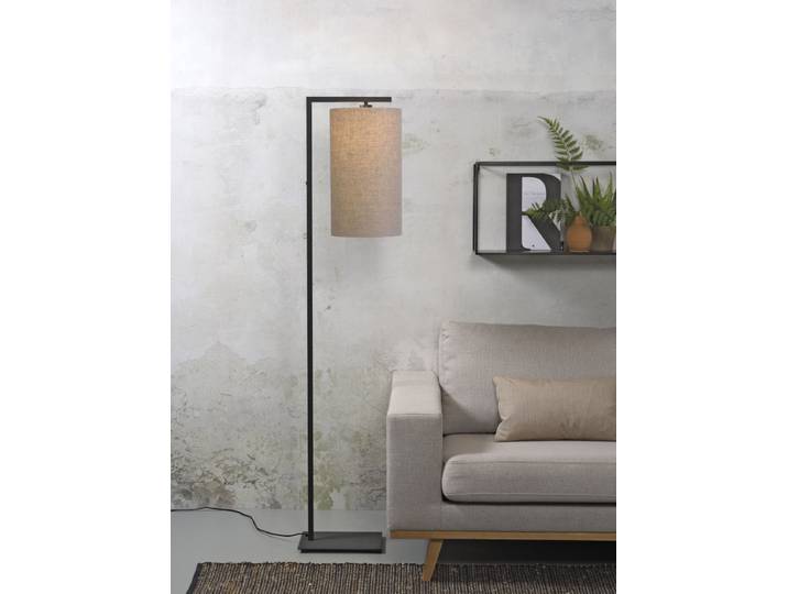 Lampadaire Boston Ø 25cm Gris/Gris Lin E27
