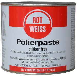RotWeiss Autopolitur 1000, Polierpaste, für verwitterte Lacke, silikonfrei, 750ml