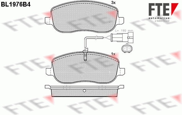 Fte Bremsbelagsatz, Scheibenbremse 9010566 Vorderachse Für Fiat