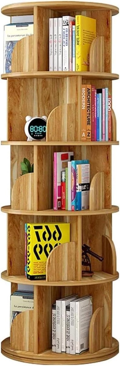 Draaibare Boekenplank - 360 Graden Rotatie Display - Wit