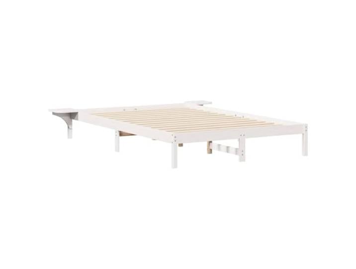 PUGYNBK Bettgestell mit Tischen, 140 x 210 cm Kiefer massiv, quadratische Beine, minimalistisches Design, einfache Reinigung, einfache Montage