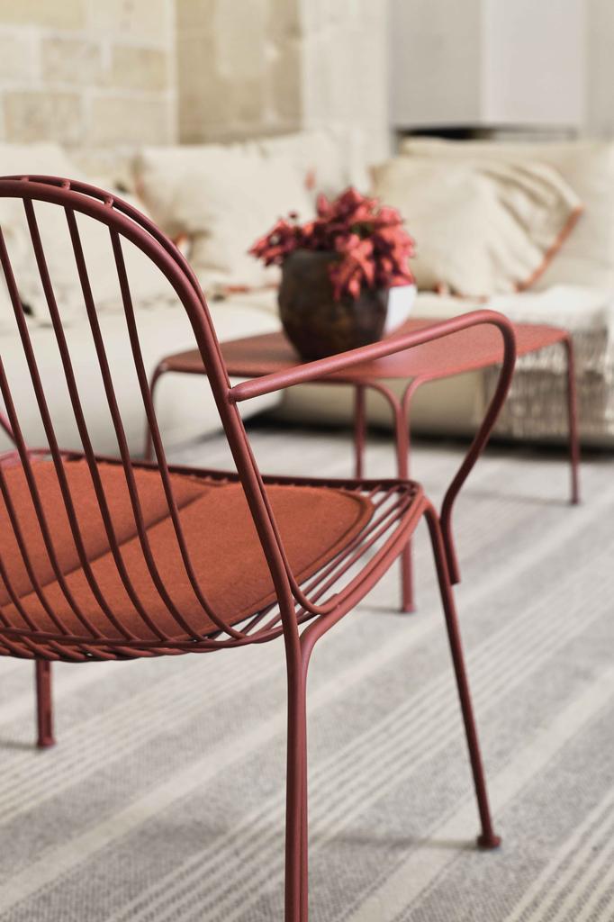 Kartell Hiray Sessel Sitzkissen (ziegelrot) ziegelrot