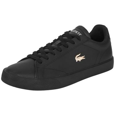 Sneaker LACOSTE "LEROND SET", Herren, Gr. 44, schwarz (blk, blk), Leder, Schuhe Sneaker