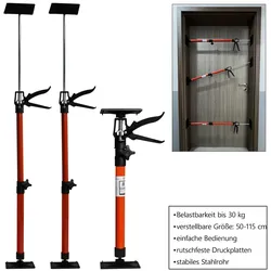 Türspanner Zargenspanner Türfutterstrebe Teleskop Stütze Spanner 50-115cm 3x