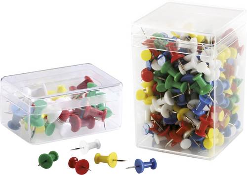 Magnetoplan Pinnwandnadel Gelb, Weiß, Blau, Rot, Grün 200St.