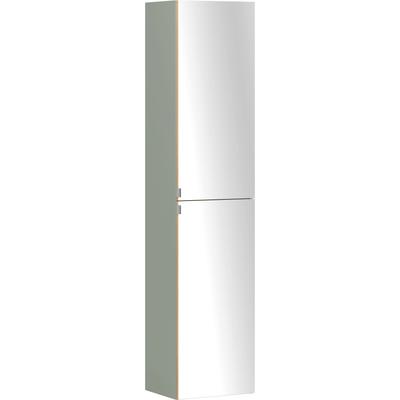 Spiegelschrank WELLTIME "TRIENT, Seiten-Spiegelschrank 40 cm, gedämpfte Scharniere", weiß (schilfgrün, wildeiche), B:40cm H:180cm T:35cm, MDF, Schränke, Schilfgrün/Wildeiche, gedämpfte Scharniere