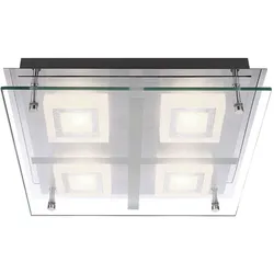 LED Decken Leuchte Glas Würfel Chrom Strahler Wohn Zimmer Beleuchtung Flur Lampe Globo 49206-4