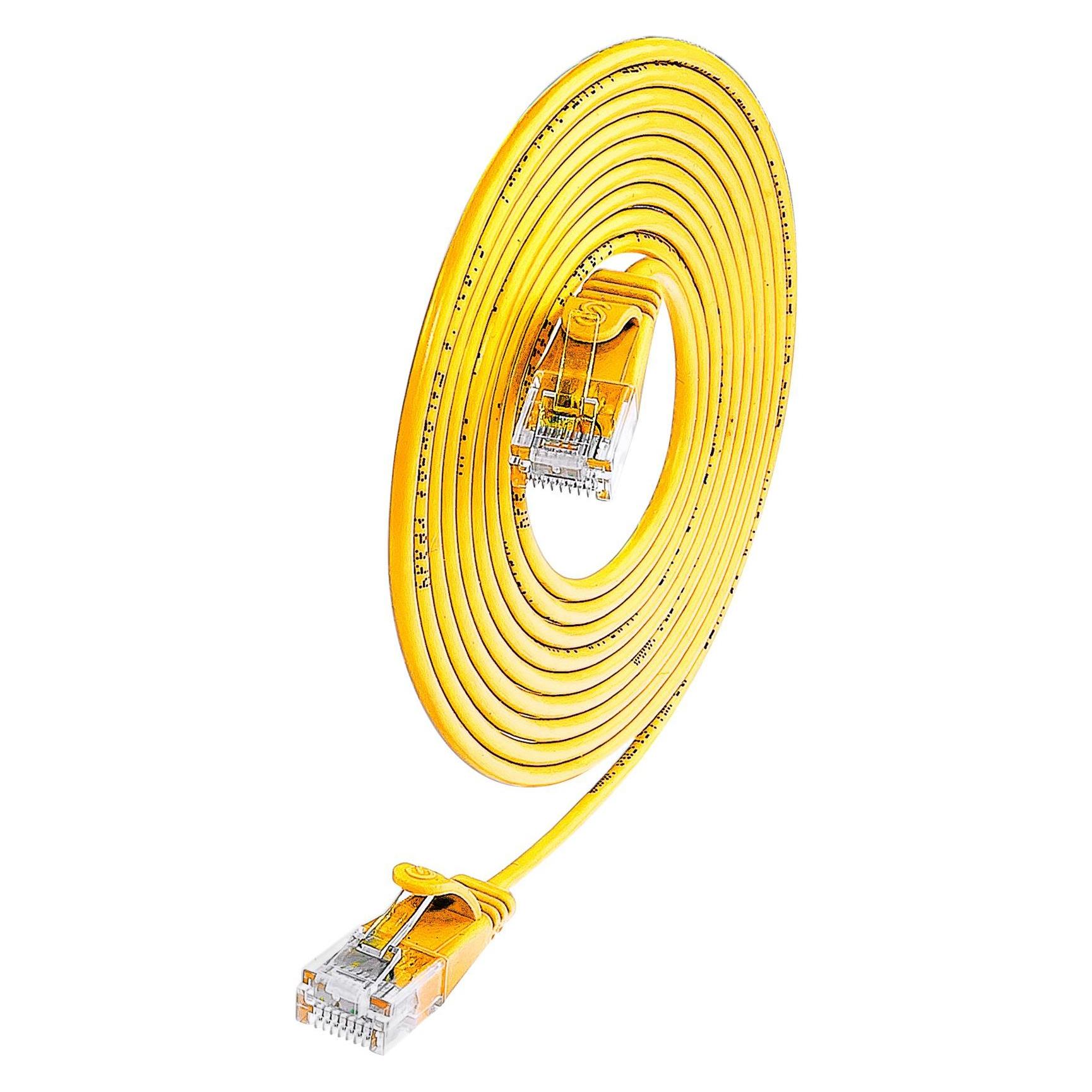 Wirewin Slim Patchkabel: UTP, 2m, gelb (U/UTP, UTP, CAT6, 2 m) (PKW-LIGHT-K6 2.0 GE)
