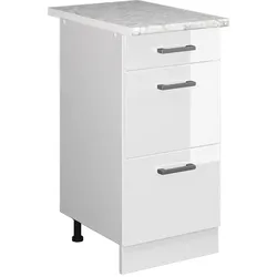 Vicco Schubladenunterschrank Küchenschrank Küchenzeile R-Line 40 cm Weiß Schublade